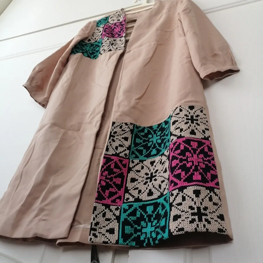 مانتو کرپ سوزن دوزی