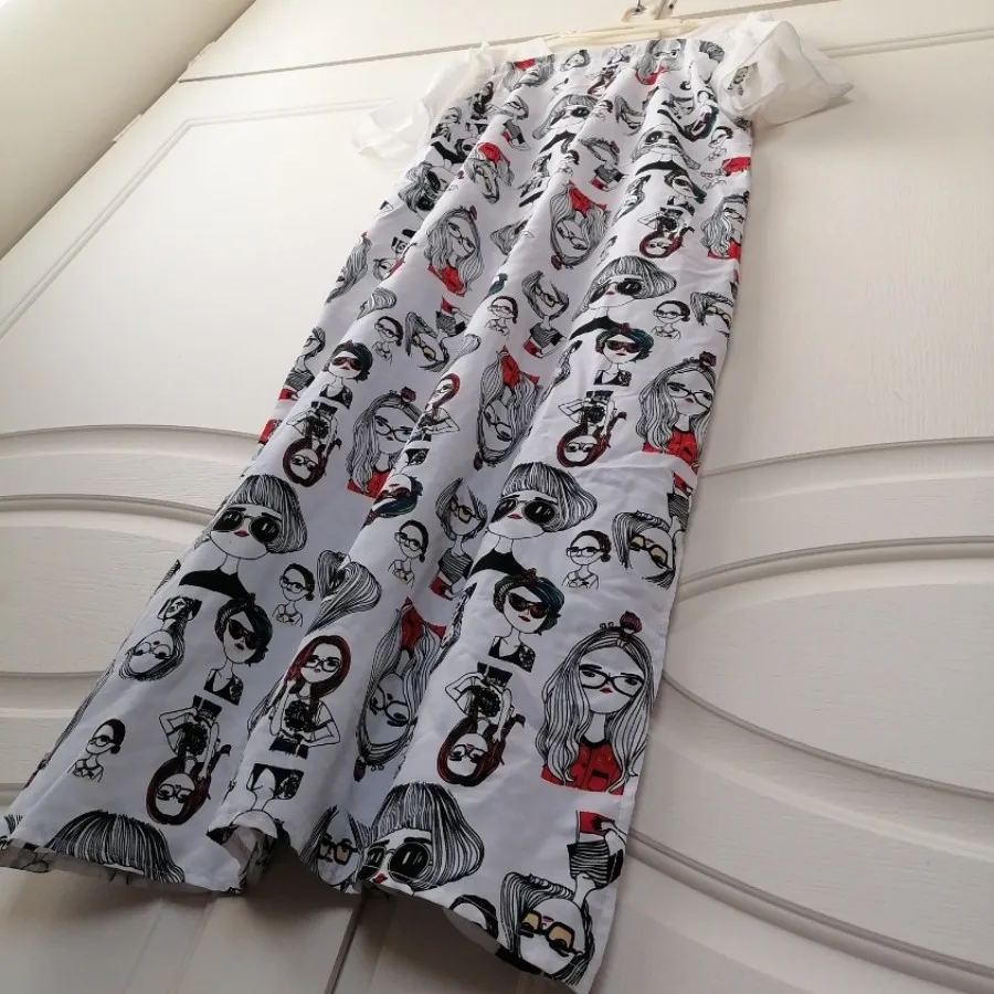 پیراهن نخی کاملا بلند