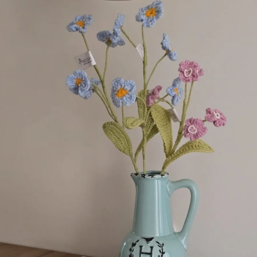 شاخه گل شکوفه بافتنی