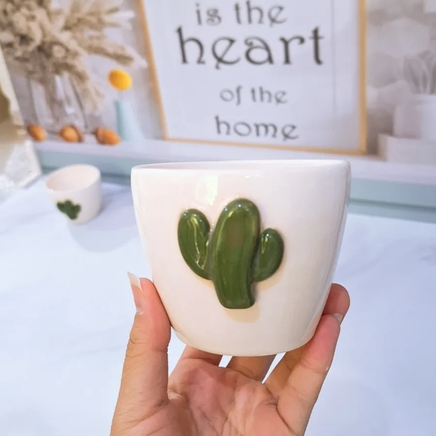 گلدان سرامیکی کاکتوس