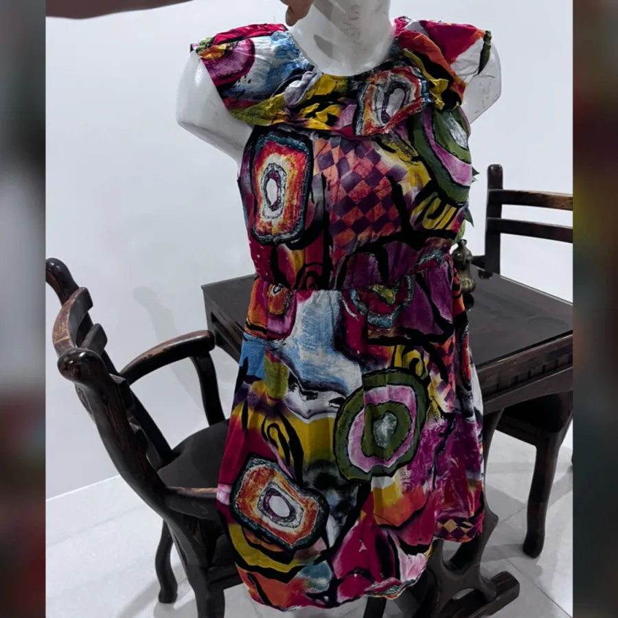 پیراهن نخی ساحلی