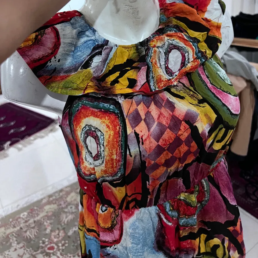 پیراهن نخی ساحلی