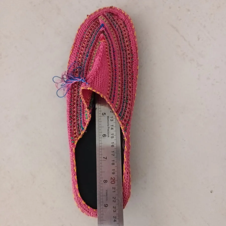 دمپایی روفرشی قلاب بافی