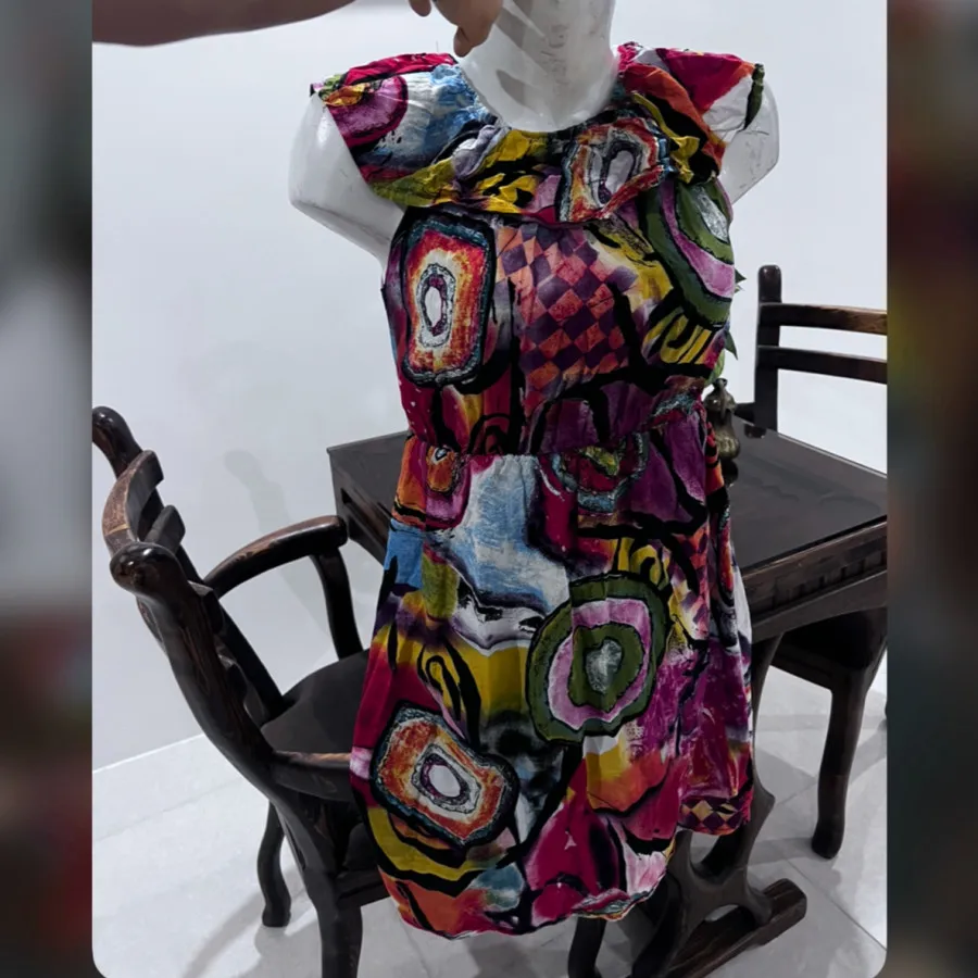 پیراهن نخی ساحلی