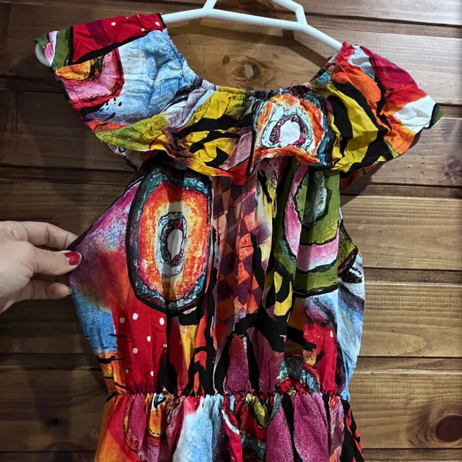 پیراهن نخی ساحلی