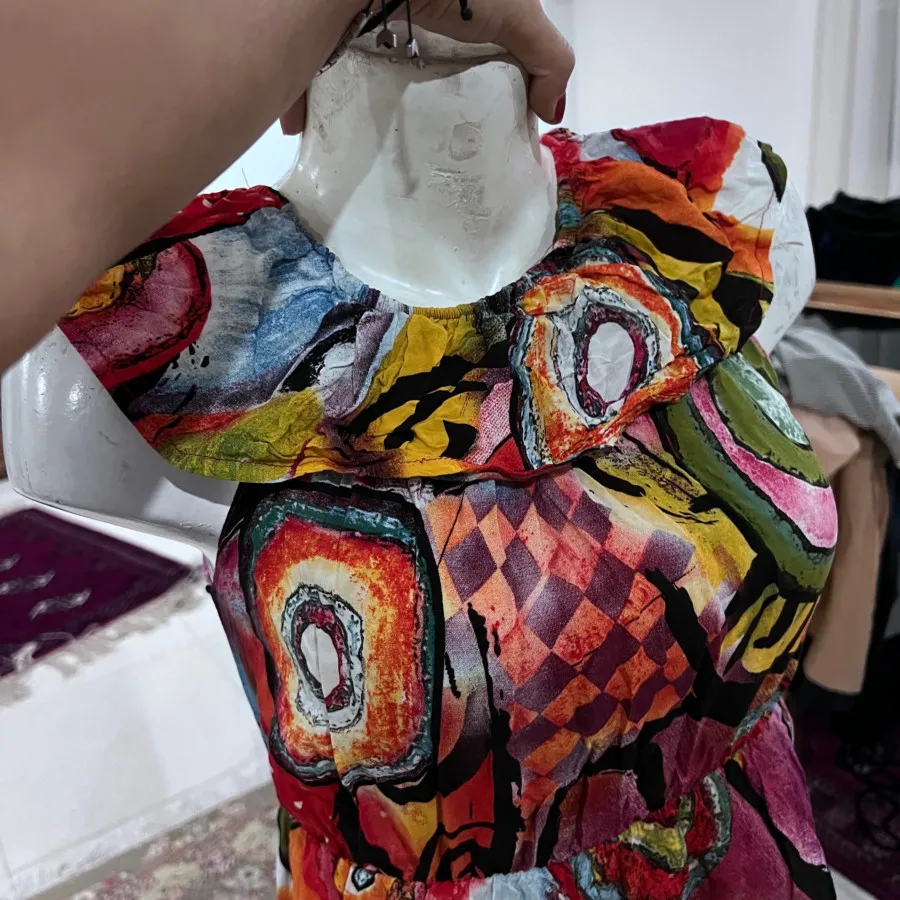 پیراهن نخی ساحلی