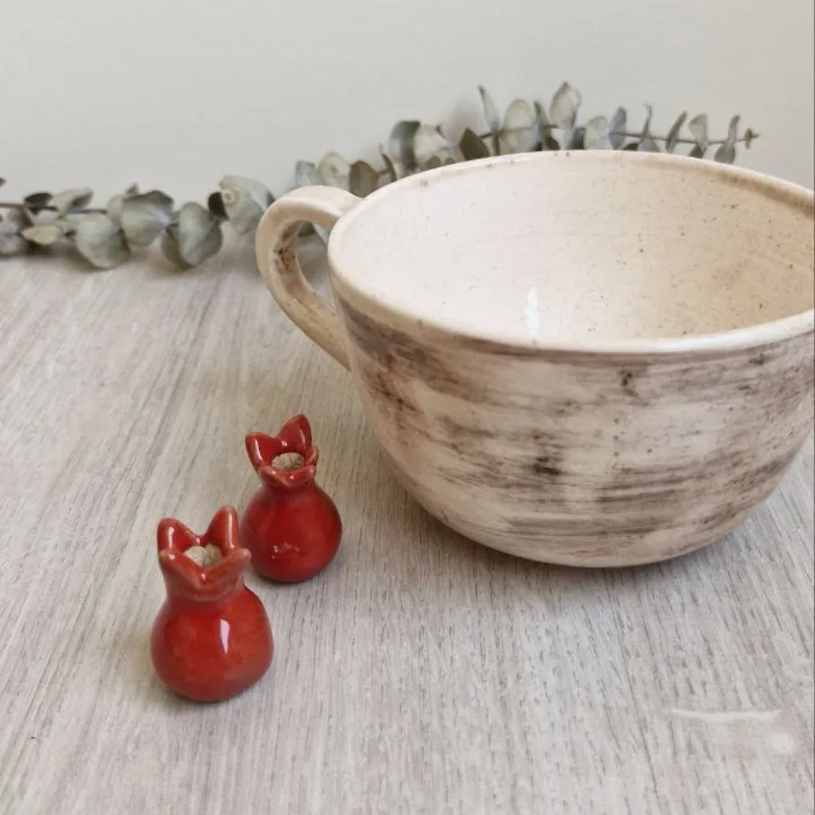 سوپ یا سالاد خوری  سفالی