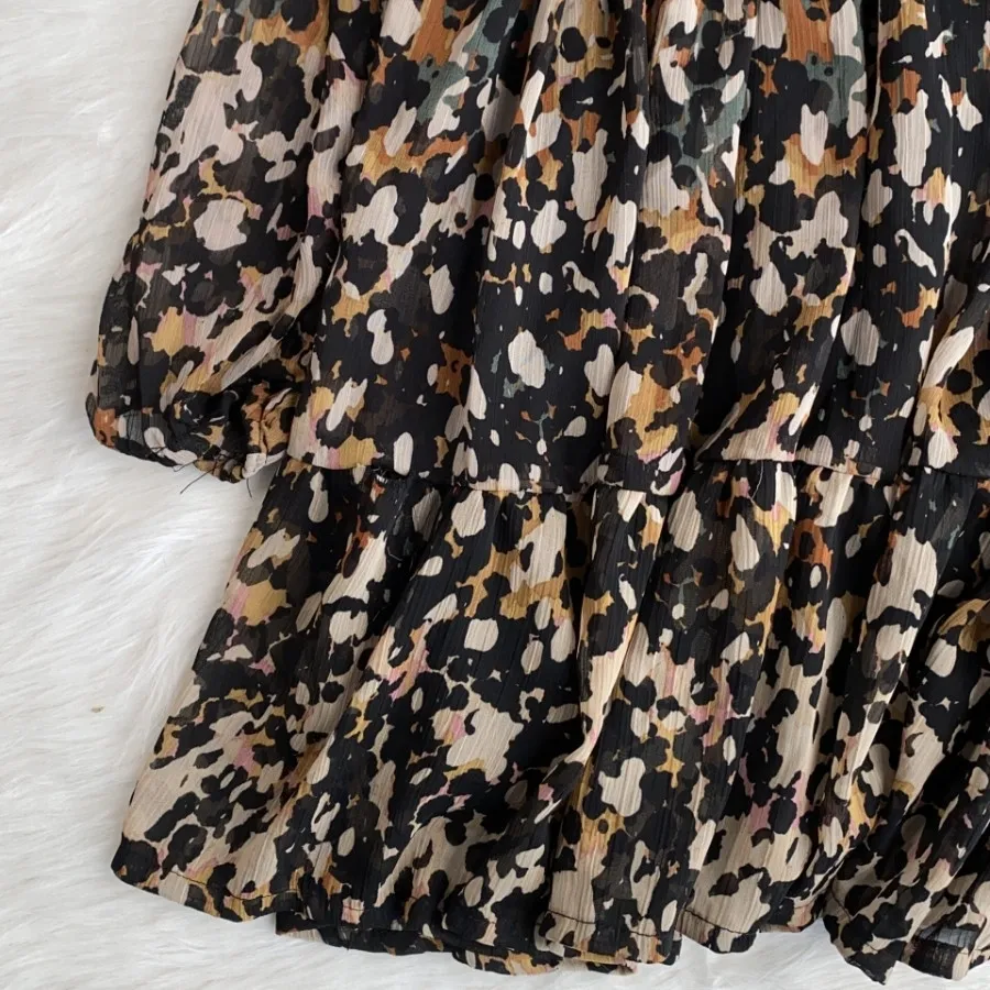 پیراهن حریر پلنگی اسمارا