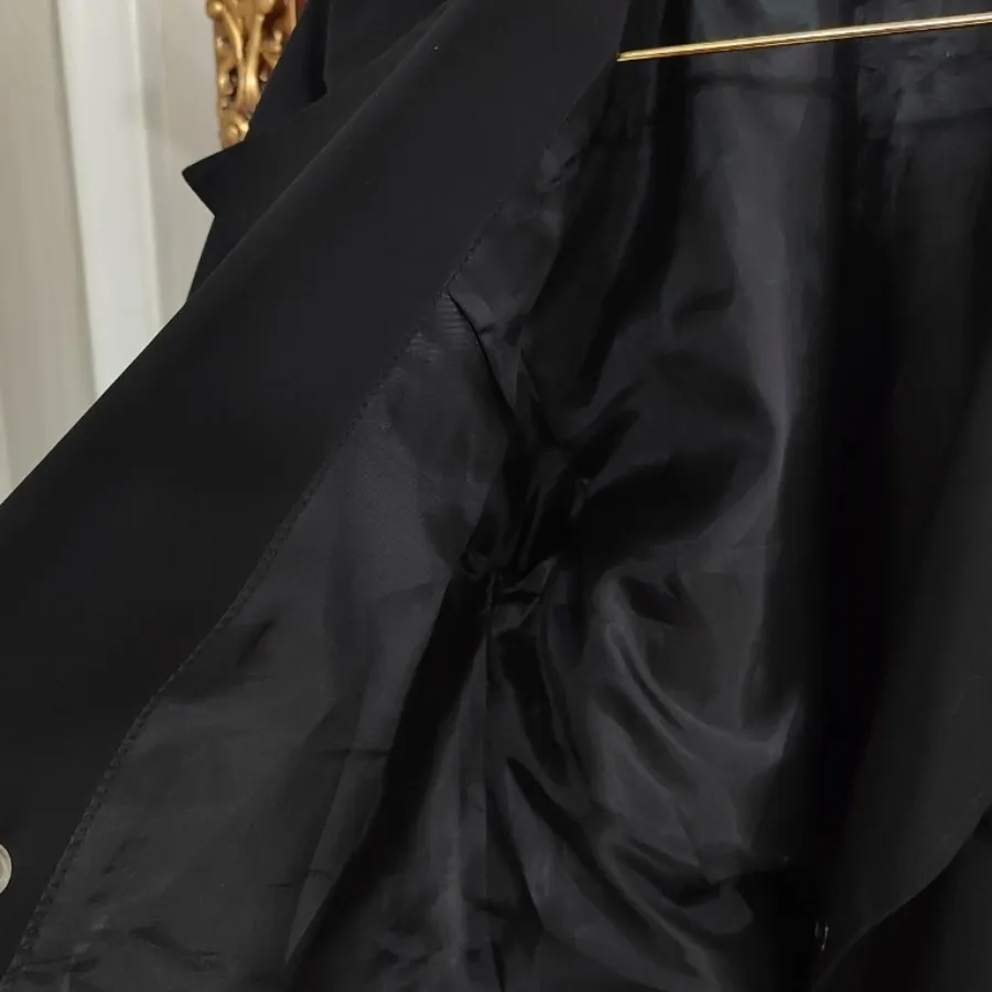 کت بارونی کراپ مشکی