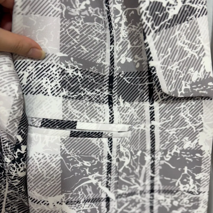 کت بهاره طوسی سفید مشکی