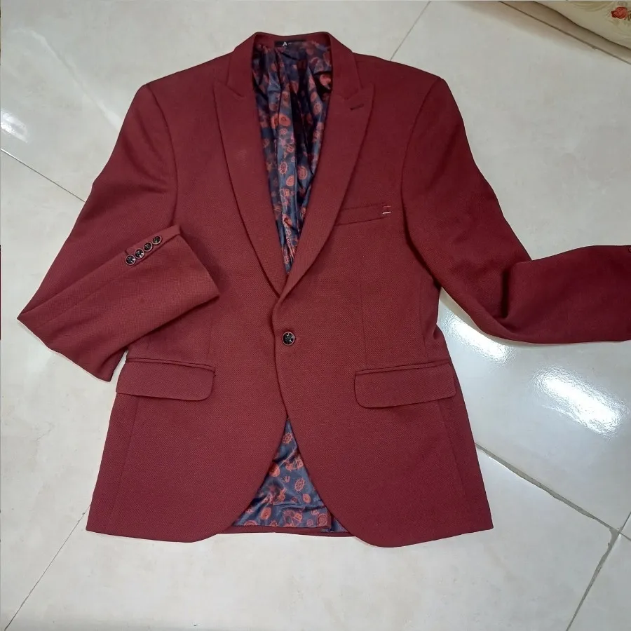 کت تک زرشکی مردانه