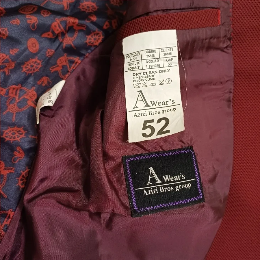 کت تک زرشکی مردانه