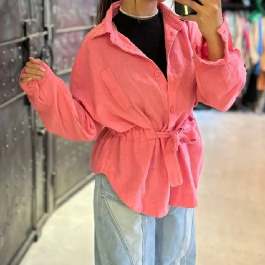 مانتو فشن صورتی زنانه