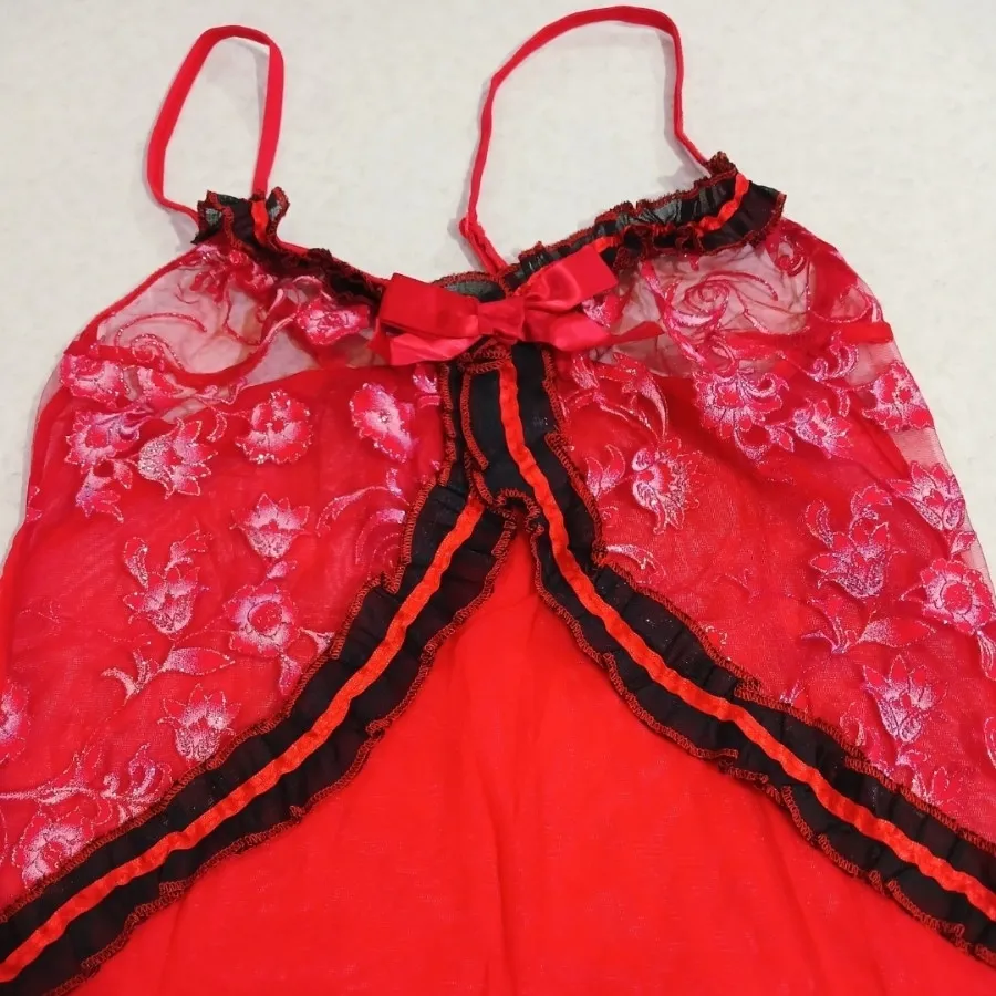 لباس خواب قرمز فانتزی