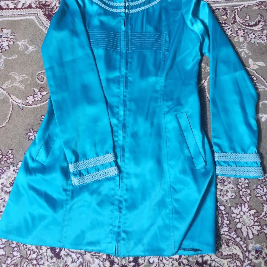 کت ساتن کش زیپ دار