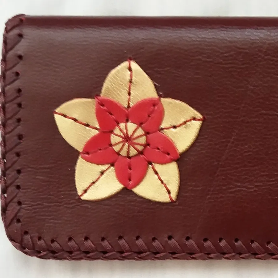 کیف پول چرم زنانه دستدوز