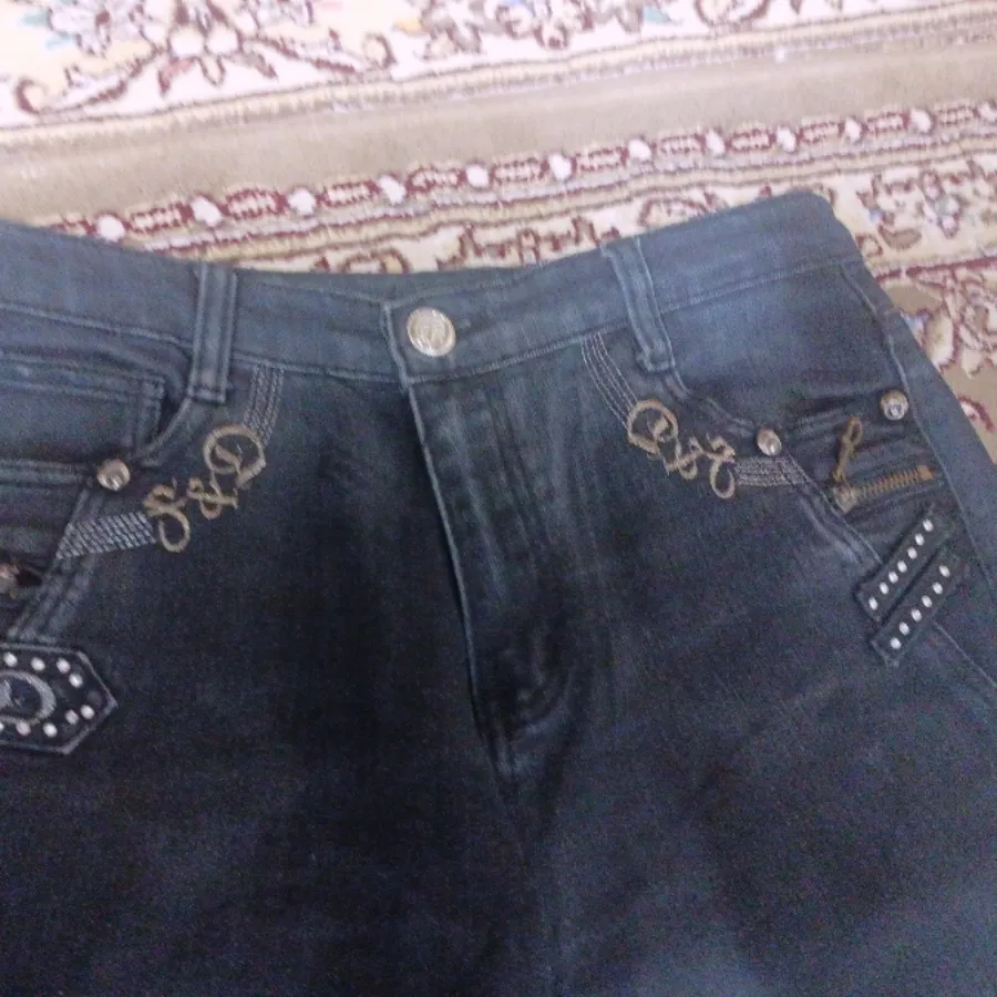 شلوار لی بگ زغالی