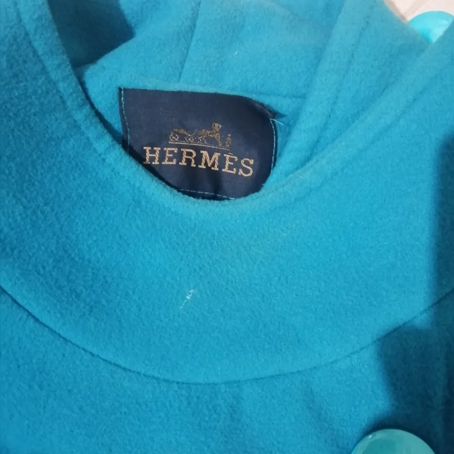 پالتو آبی فیروزهای هرمس