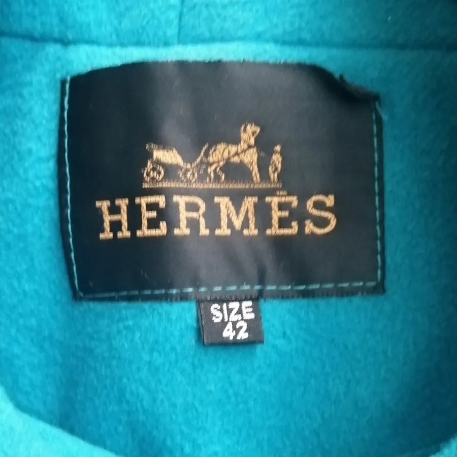 پالتو آبی فیروزهای هرمس