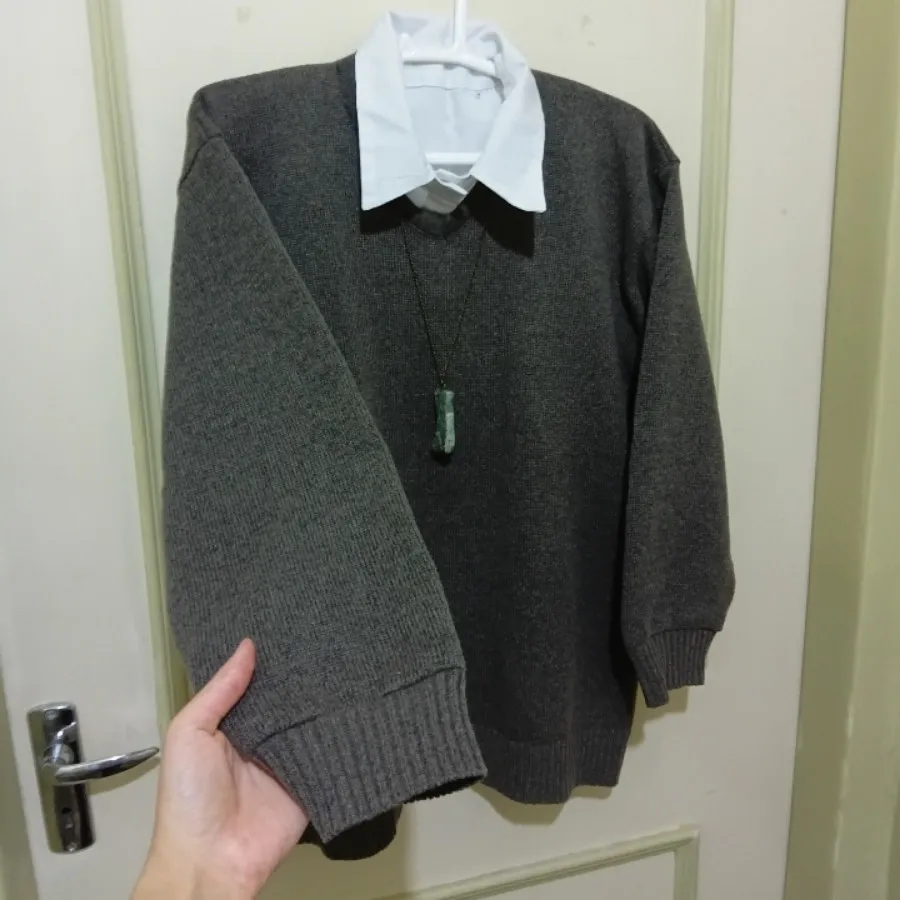 پلیور یقه هفت ماشی تیره