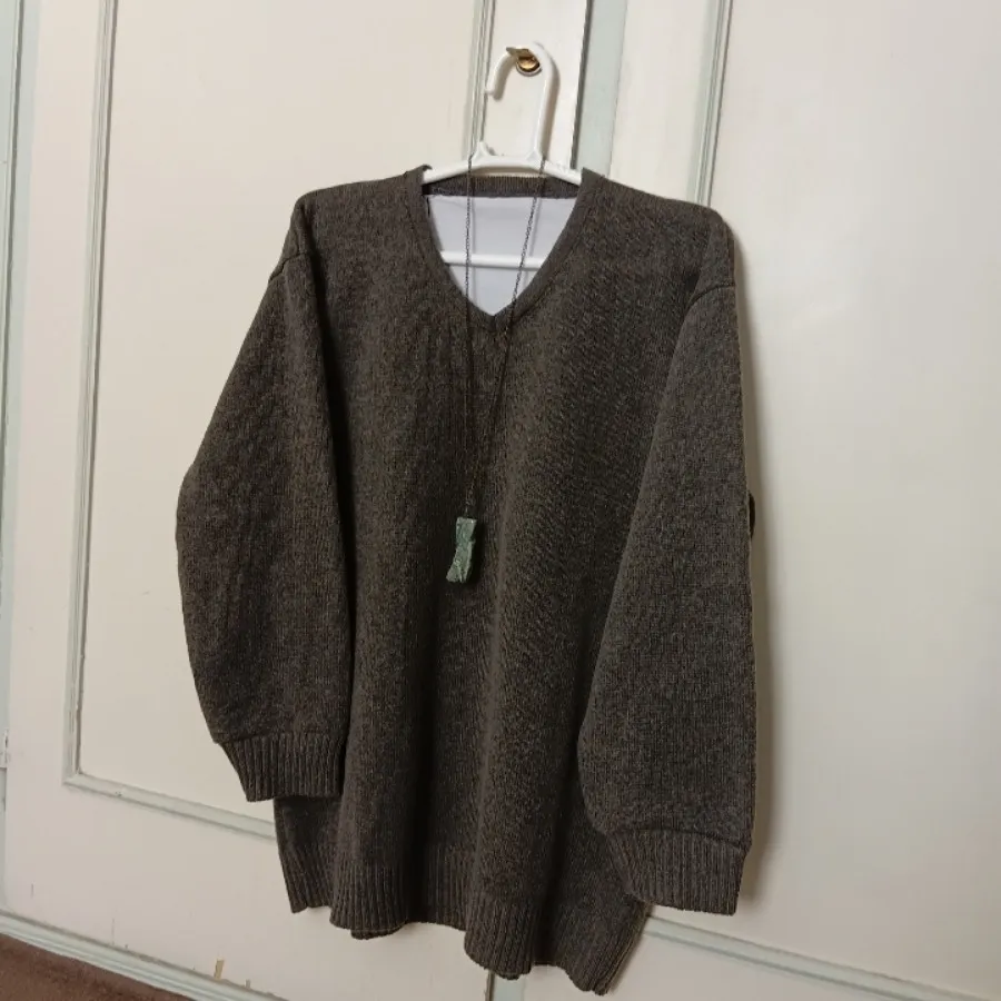 پلیور یقه هفت ماشی تیره