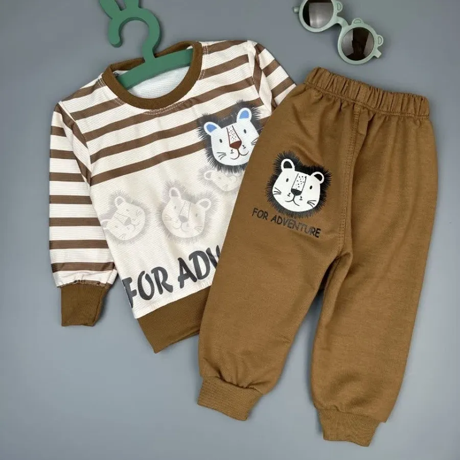 بلوز شلوار راه راه شیر چا