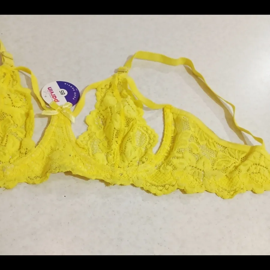 سوتین زرد فانتزی