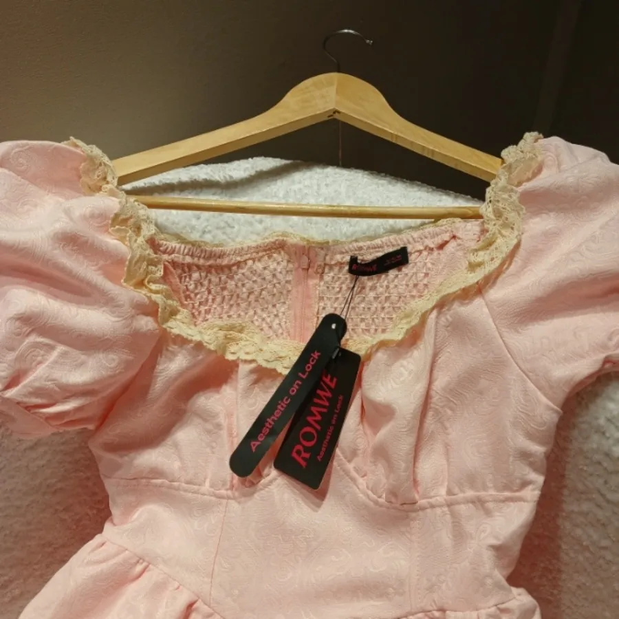 پیراهن ژاکاردصورتی پرنسسی