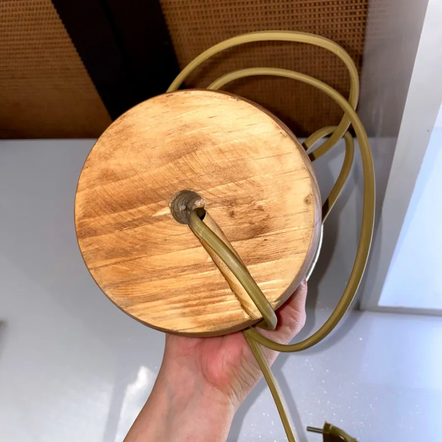 آباژور چوبی بافت مکرومه