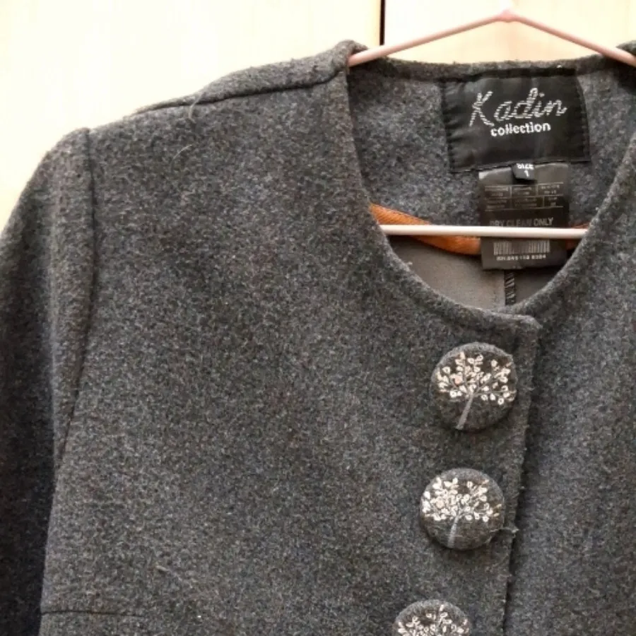 پالتو پاییزی طوسی تیره