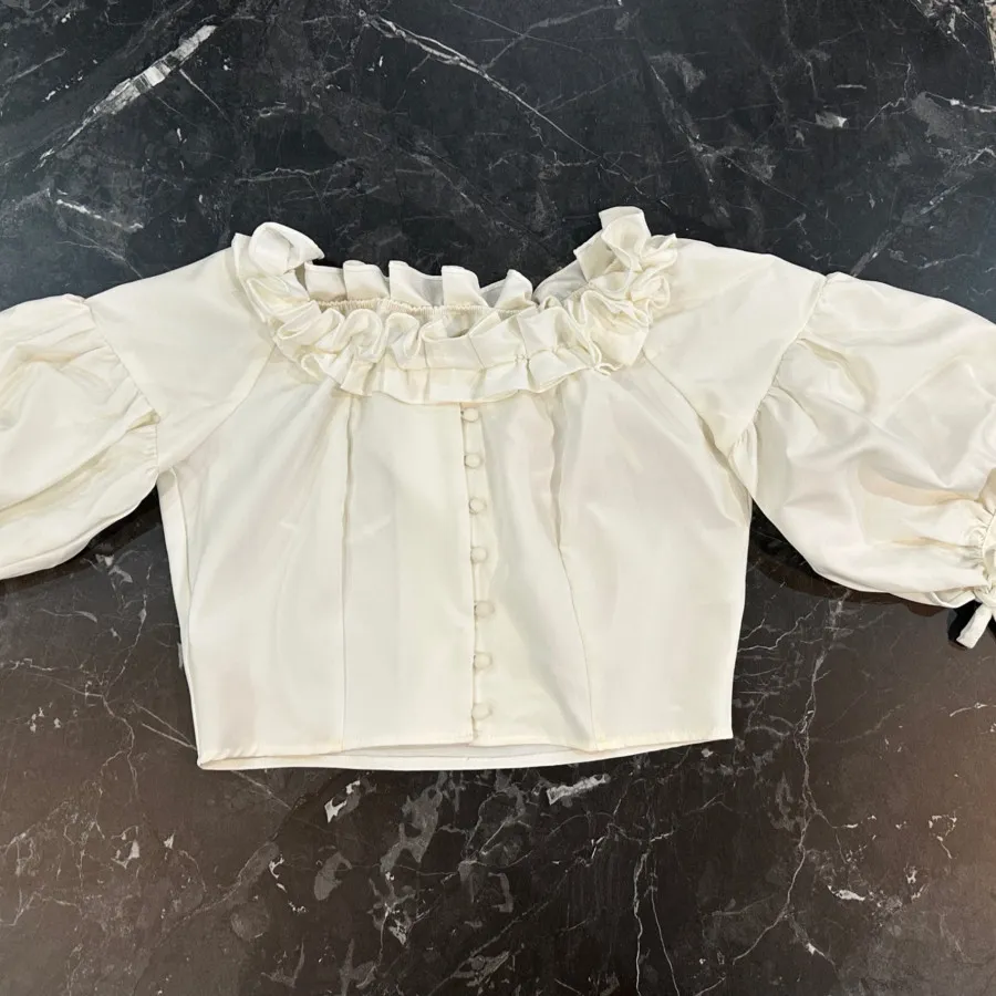 شومیز کراپ سفید