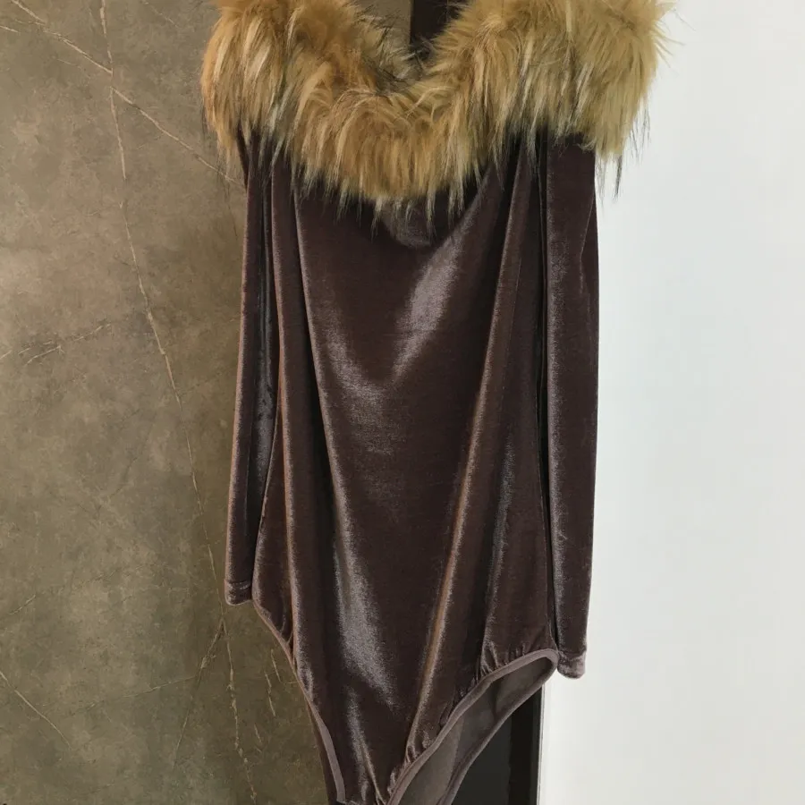 بادی مخمل یقه خزدار