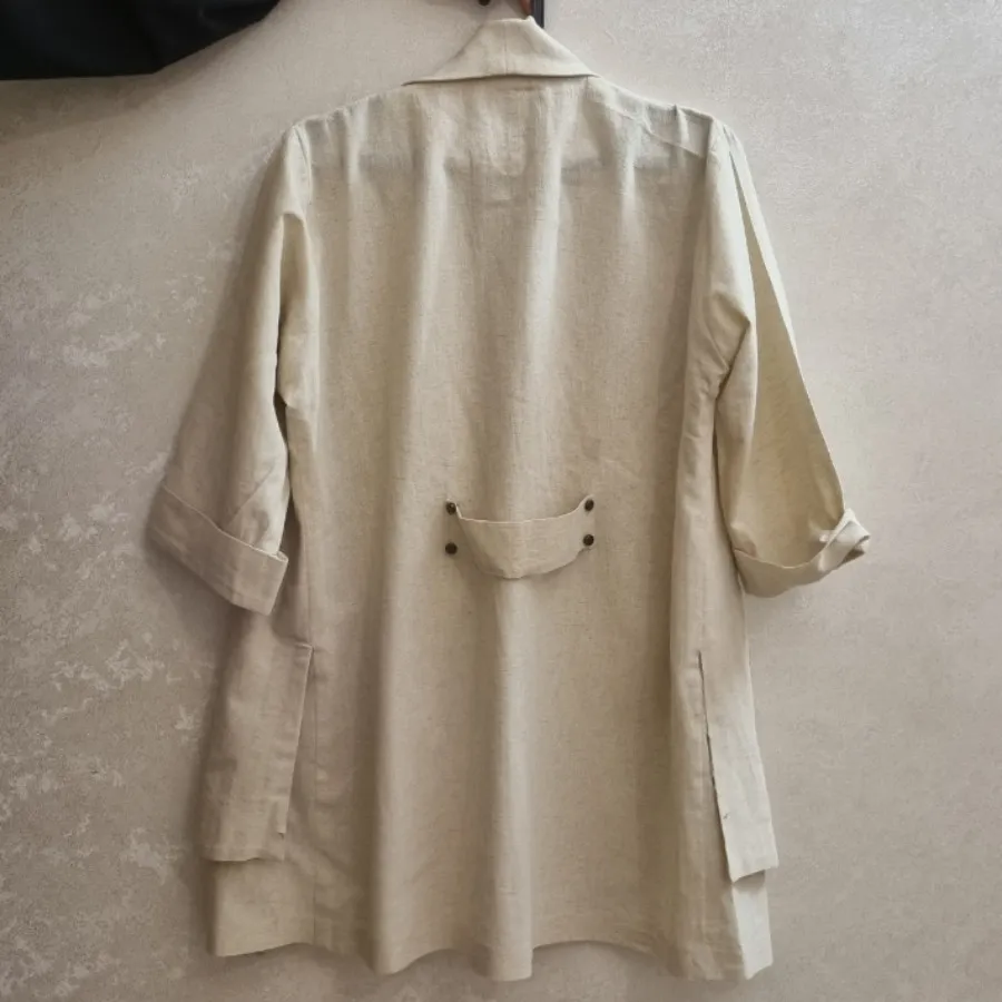 مانتو استخونی کتان نازک