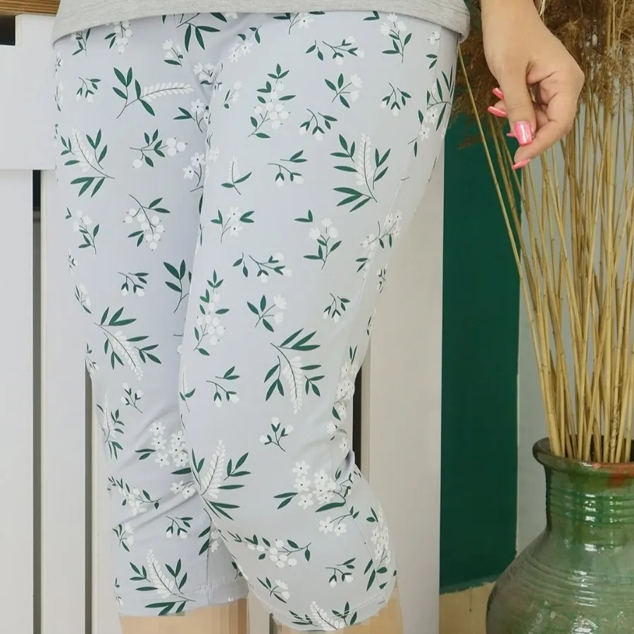 ست تیشرت شلوارک طوسی