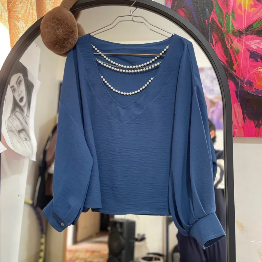 شومیزز یقه مرواریدی