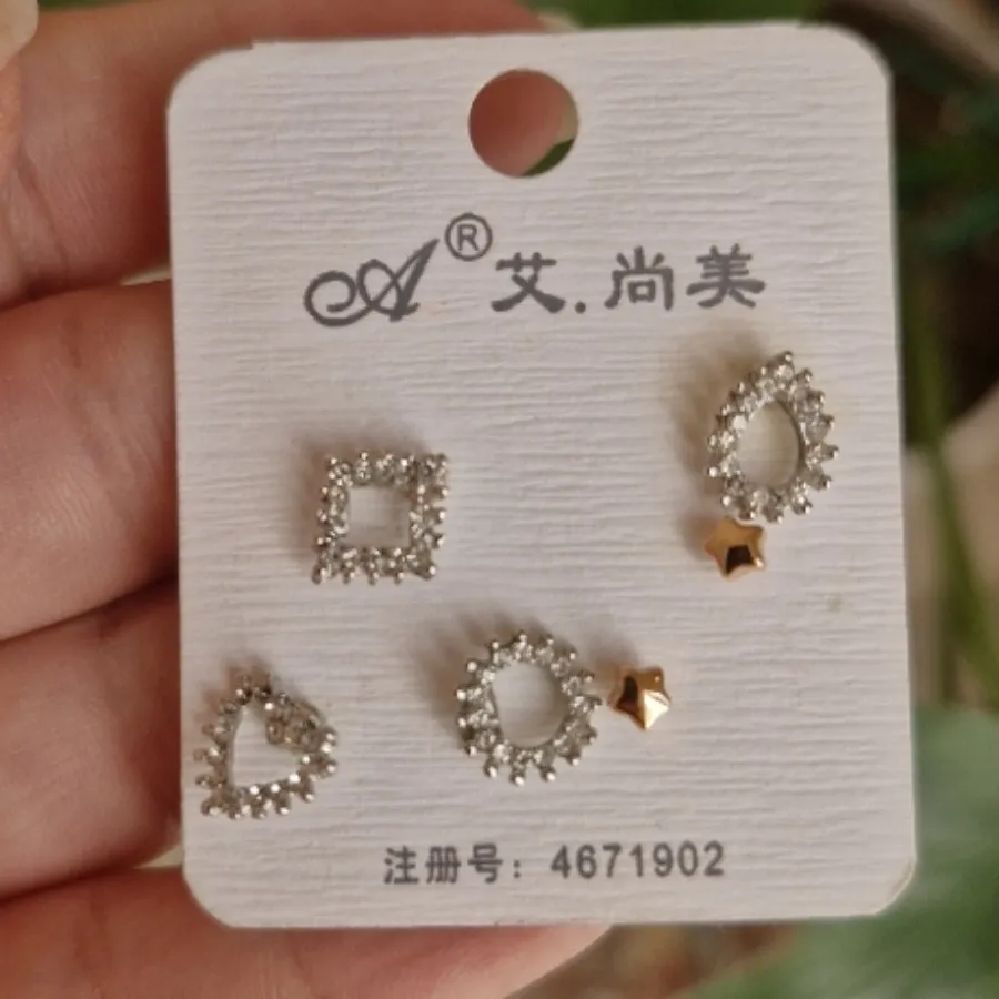 3 جفت گوشواره زنانه میخی