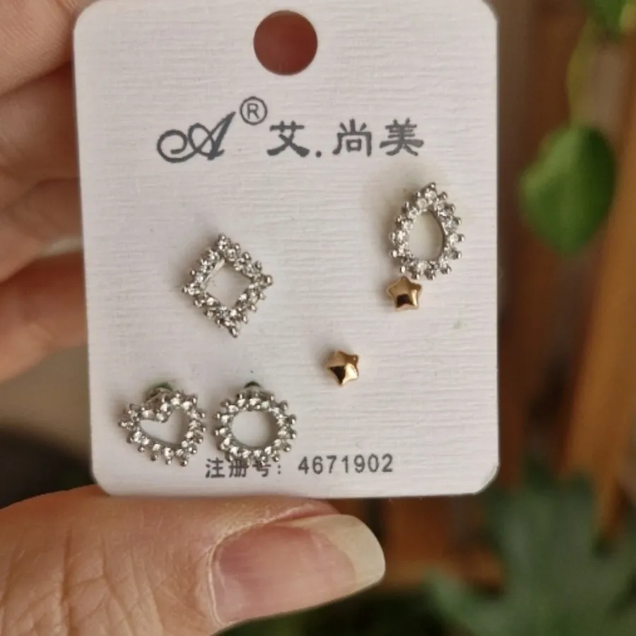 3 جفت گوشواره زنانه میخی