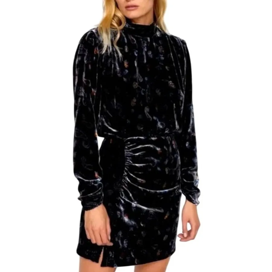 پیراهن مخمل zara