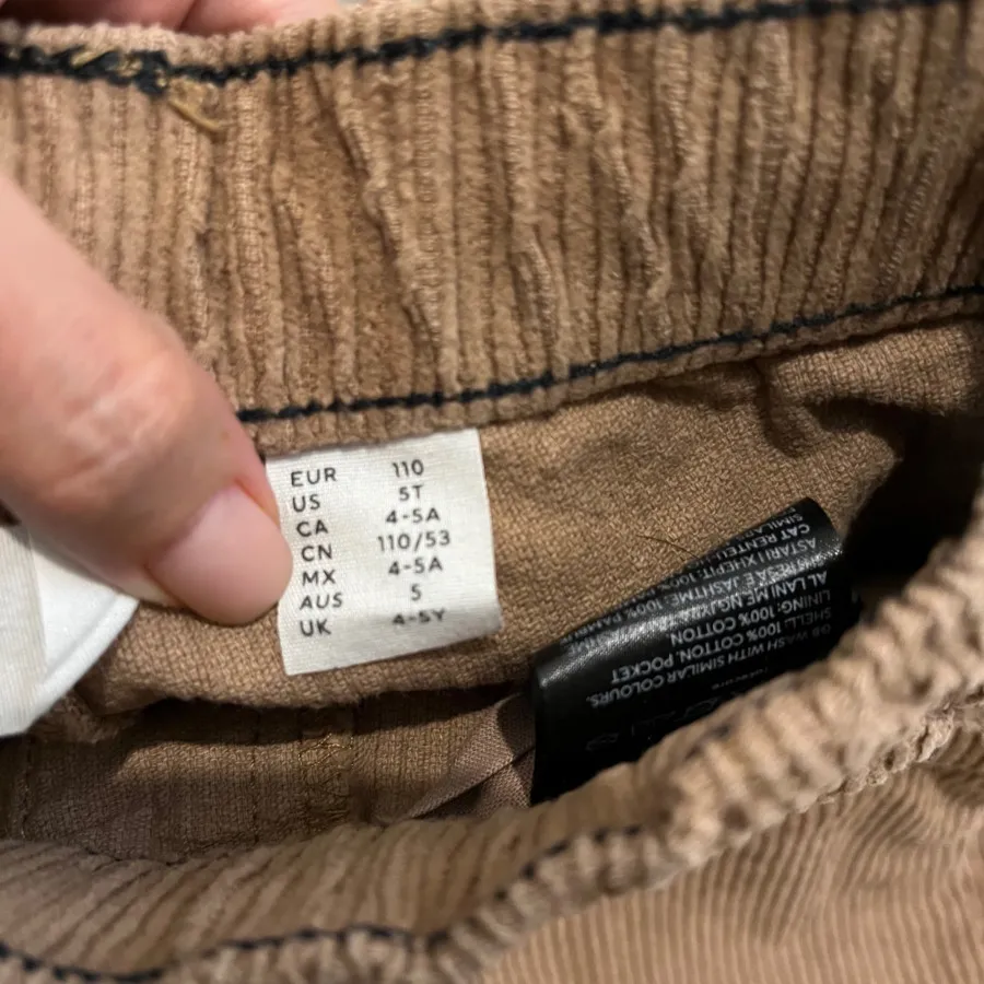 شلوار مخمل کبریتی h&m