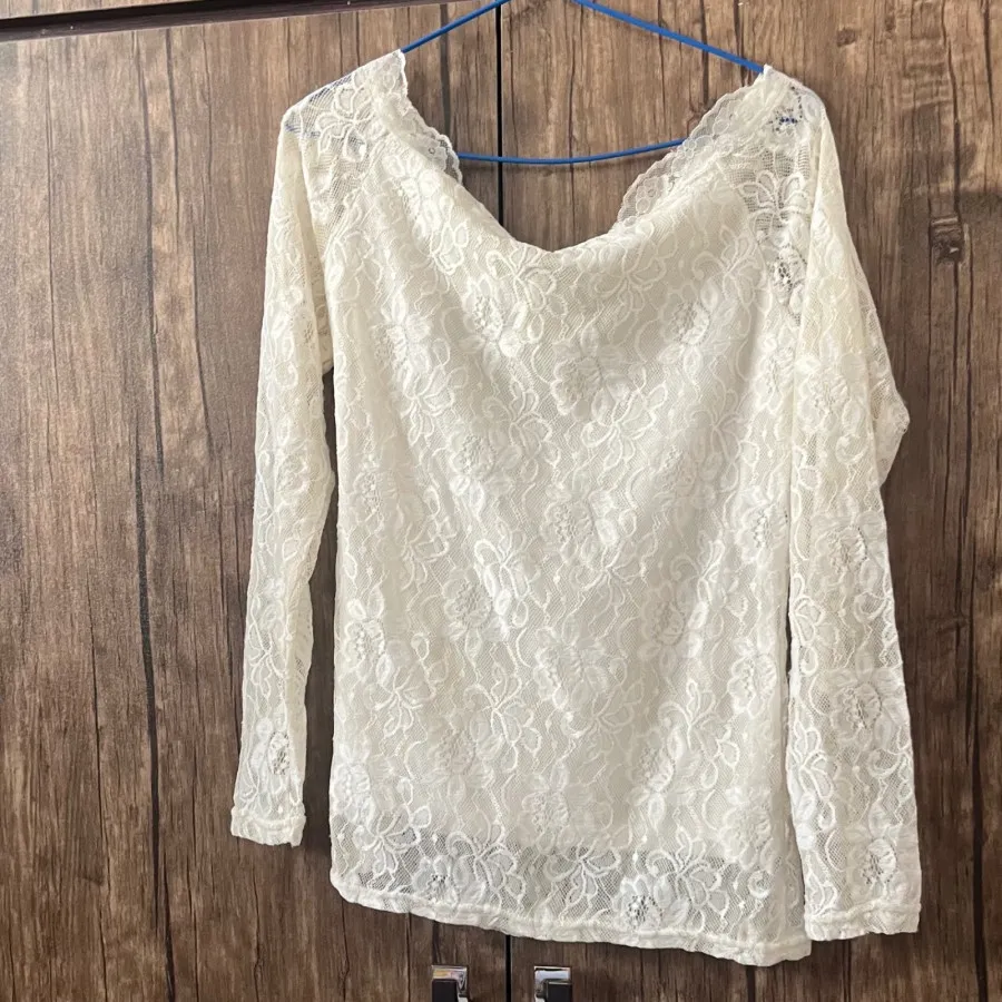 شومیز سفید گیپور