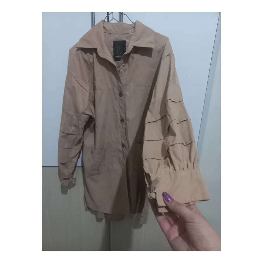 مانتو پاییزه کرم میکرو