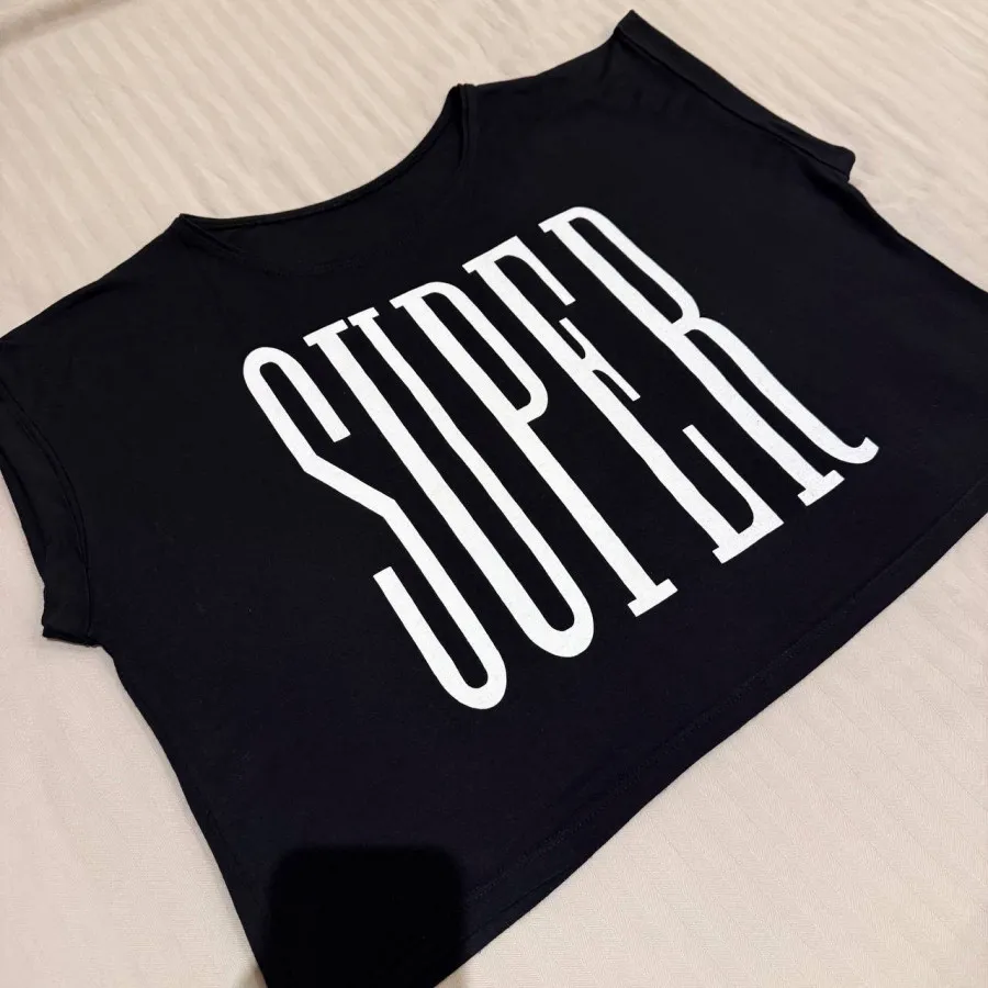 بلوز کراپ نخ پنبه ترک