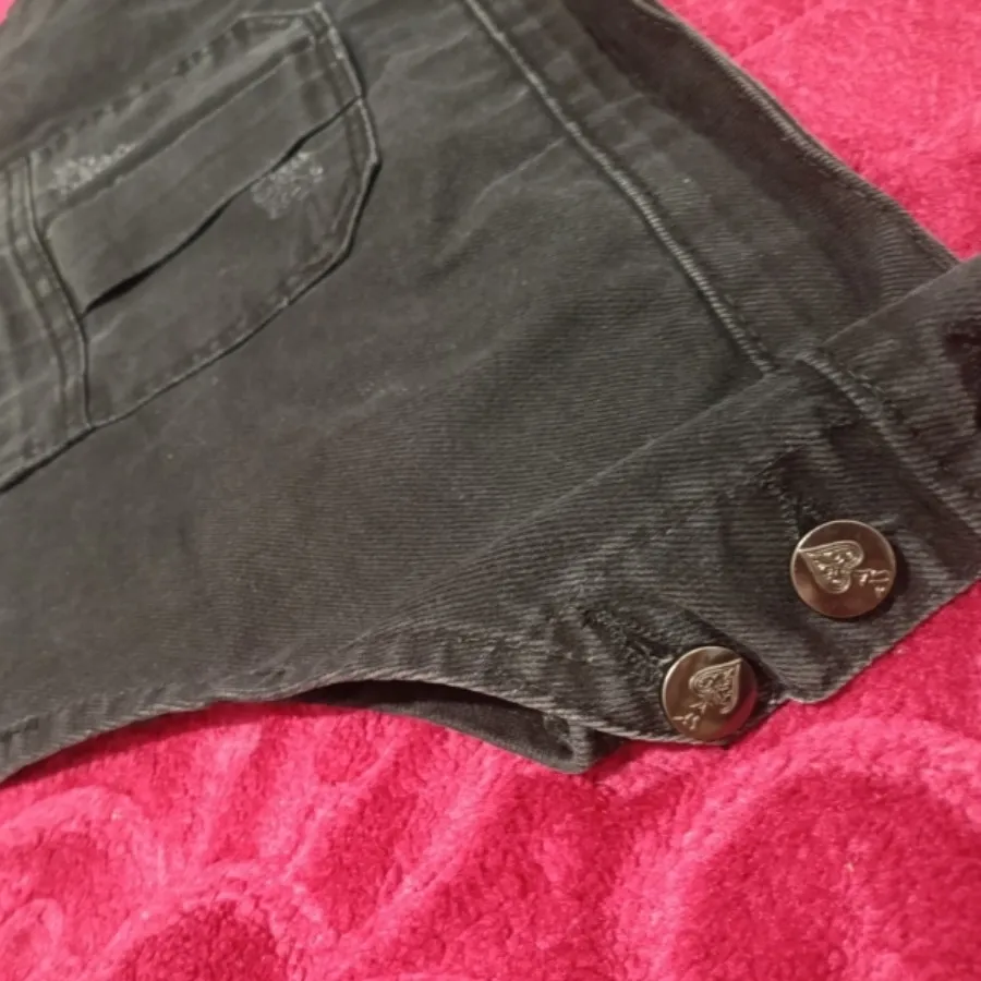 نیم بیلر جین ذغالی