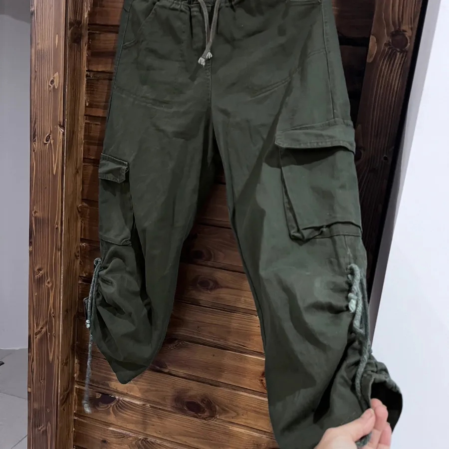 شلوار کتان کارگو‌