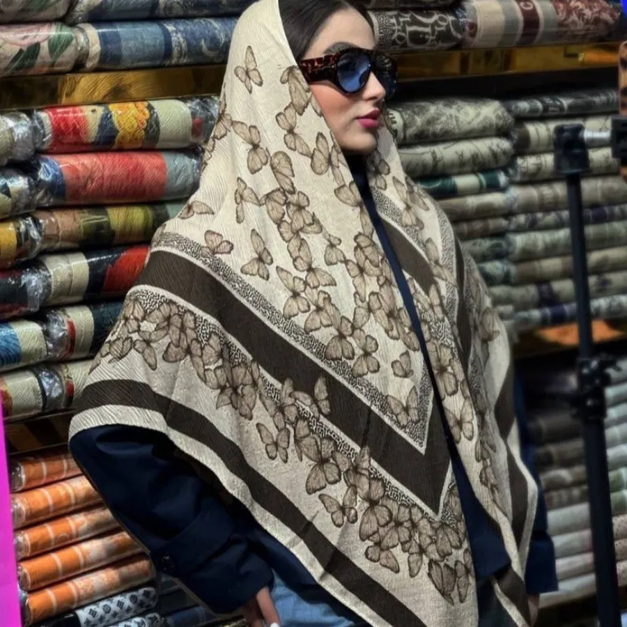 روسری پلیسه مجلسی پروانه