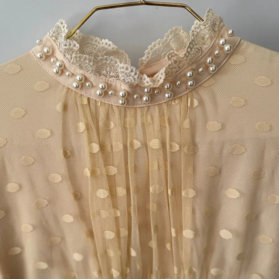 شومیز توری مرواریدی