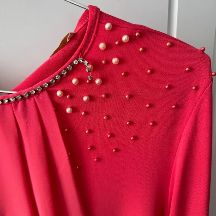 شومیز حریر وریون مروارید