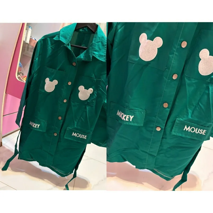 مانتو سبز میکی زنانه