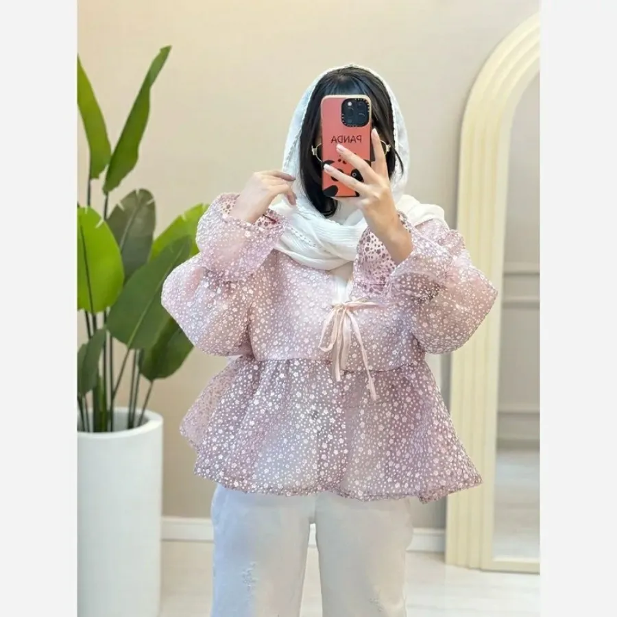 مانتو عروسکی صورتی زنانه