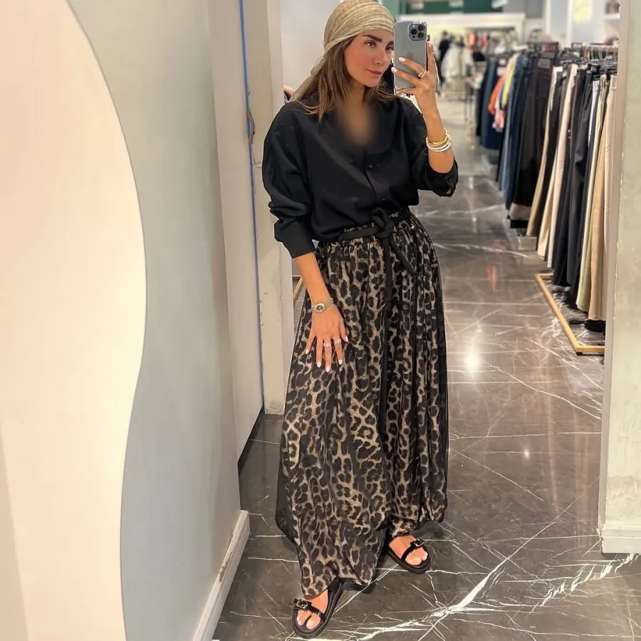 شلوار پلنگی مزونی